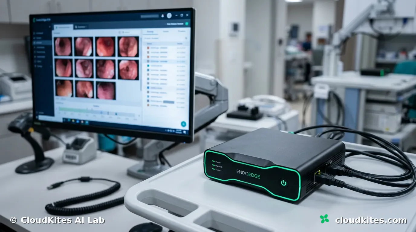 EndoEdge running on a device beside the endoscopy workstation.