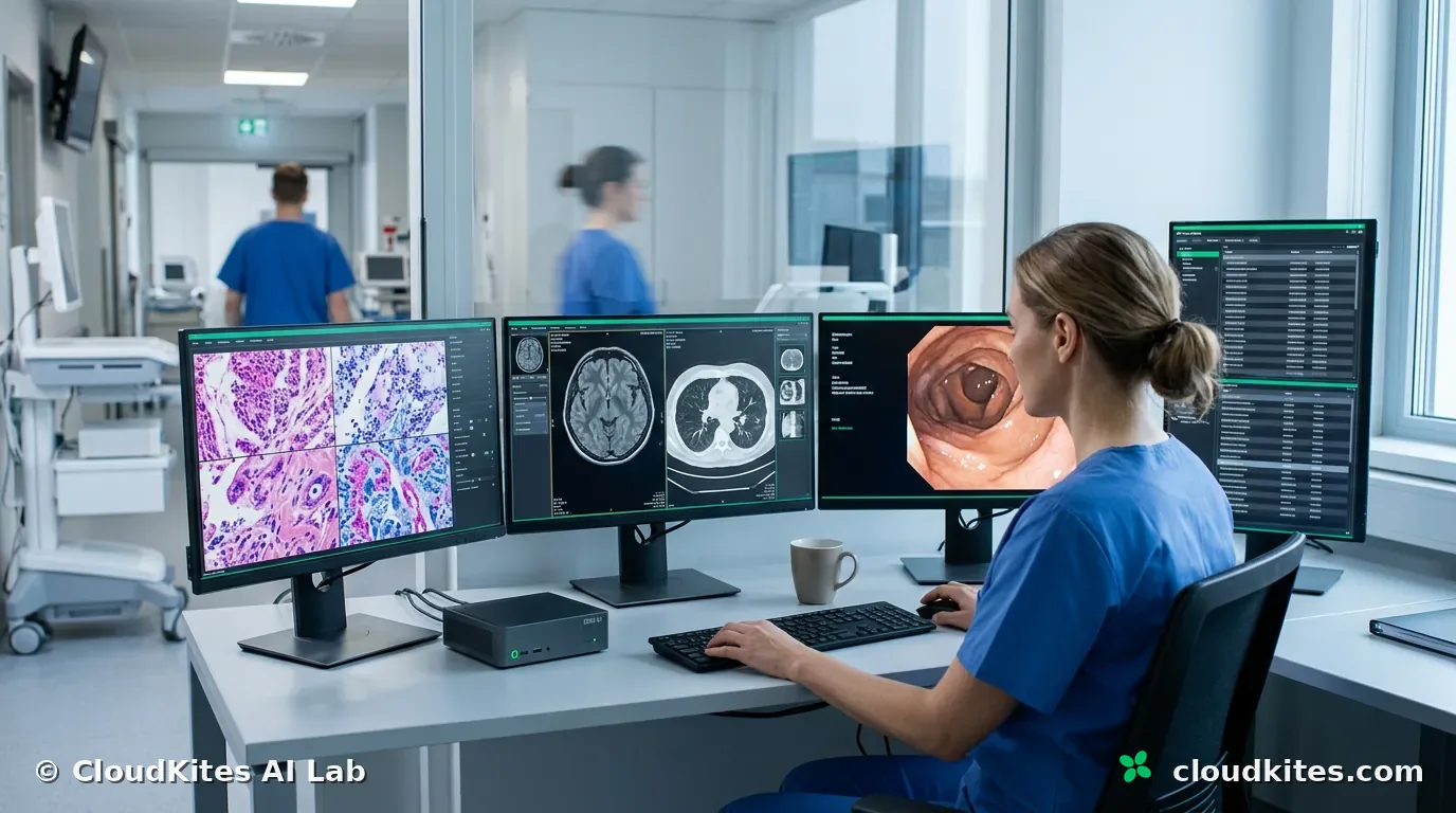 A hospital technology setting where the imaging platform runs.