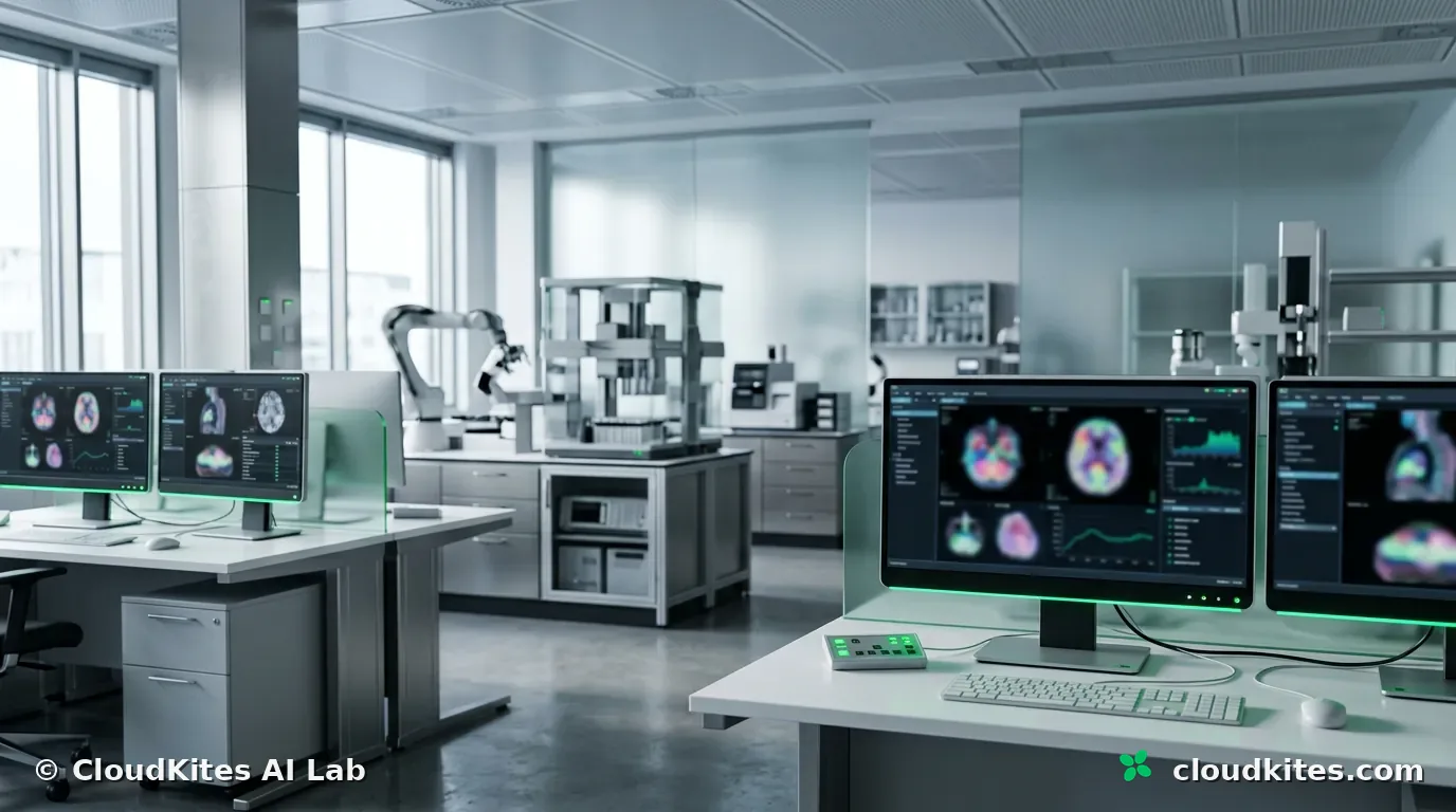 A research and care space suggesting the path from imaging tools toward an embodied assistant.